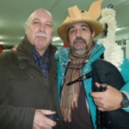 Con Ramón Pazos Marcote nas cantigas de taberna nas Cruces.